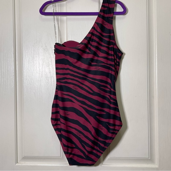 NWT MICHAEL KORS Maroon Animal Print Swimsuit Size 4 - Picture 4 of 10
